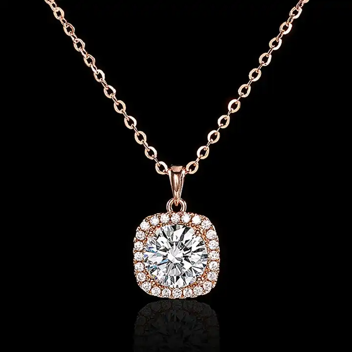 Rosé Glow Square Pendant