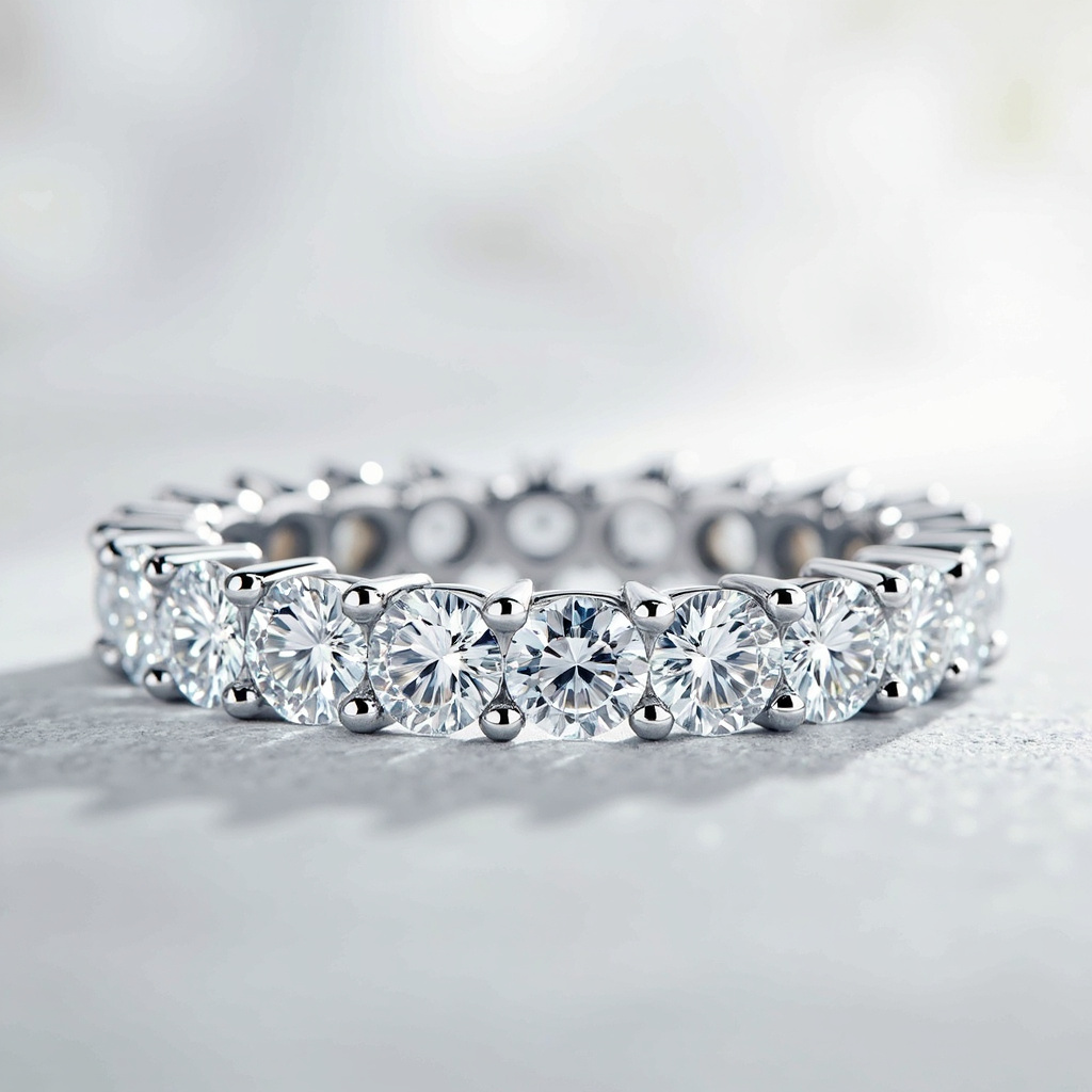 What is the name of the ring that has diamonds all around the band