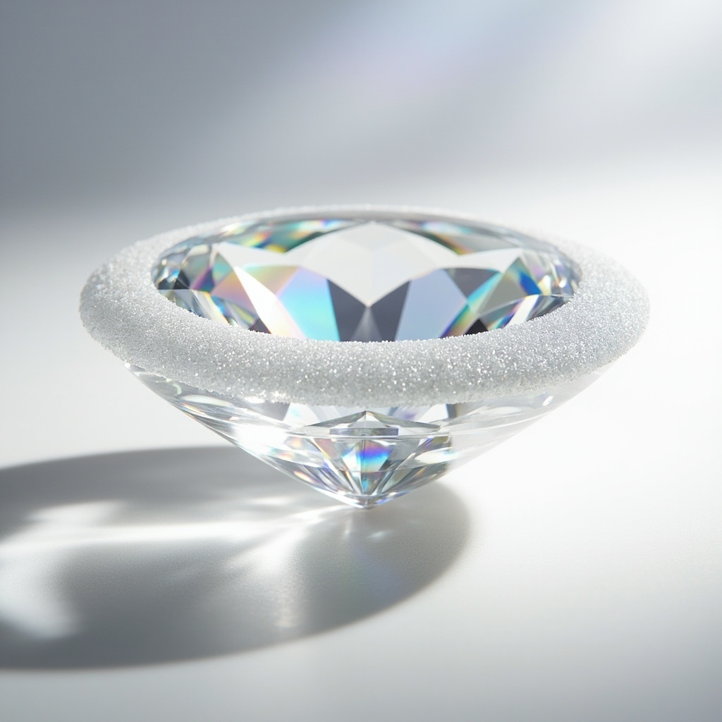 What is the term for a diamond that has a frosted girdle