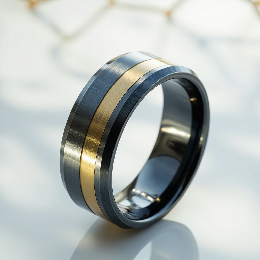 What is a cobalt ring with a 10k gold band