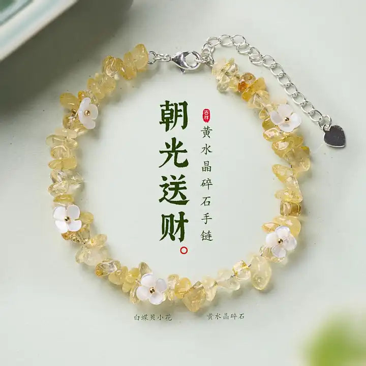Chaoguang Songcai - Vòng tay đá vụn Topaz