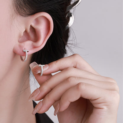 T Letter Earrings