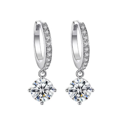 Prong-set earrings