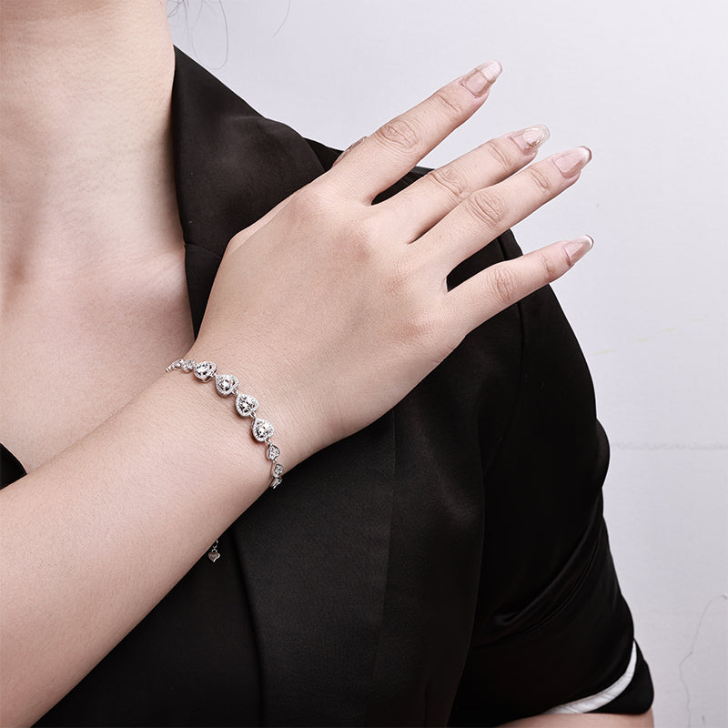 Interlocked Hearts Bracelet