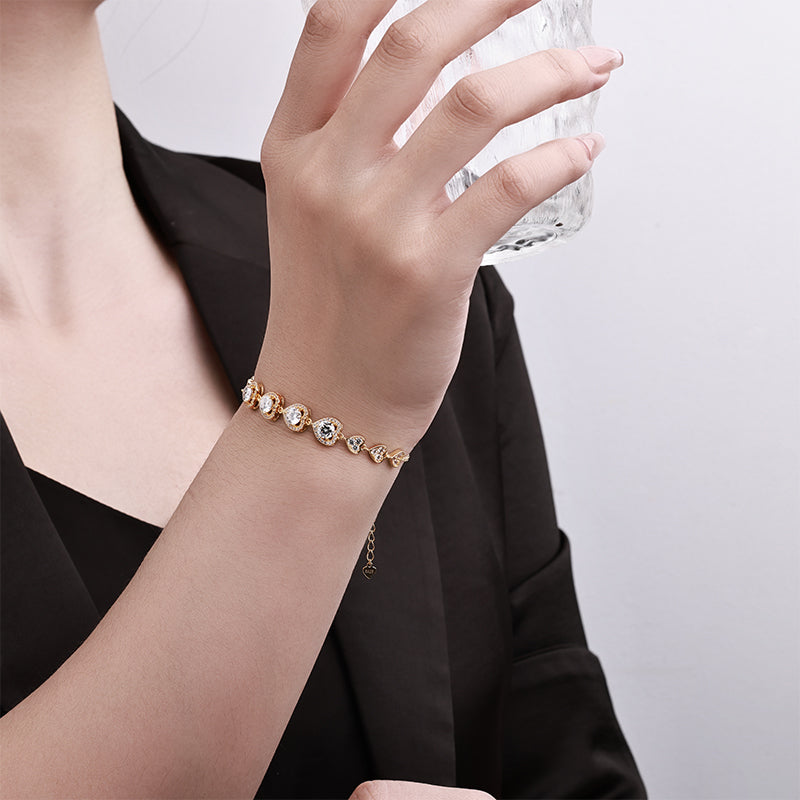 Interlocked Hearts Bracelet