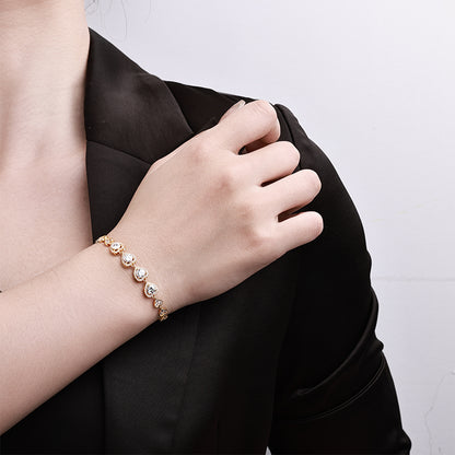 Interlocked Hearts Bracelet